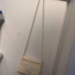 The Sak Cream Woven Crossbody with Braided Strap